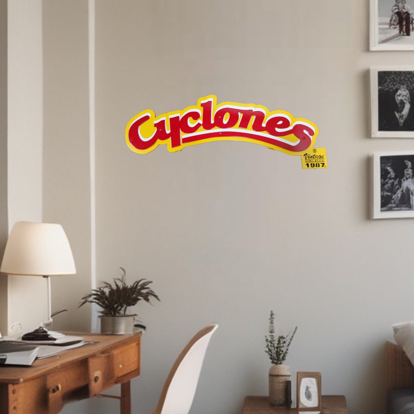 Iowa State Cyclones '87-'94 Helmet Logo Dorm Room Size