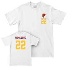 Iowa State Men's Basketball White Logo Comfort Colors Tee - Milan Momcilovic | #22