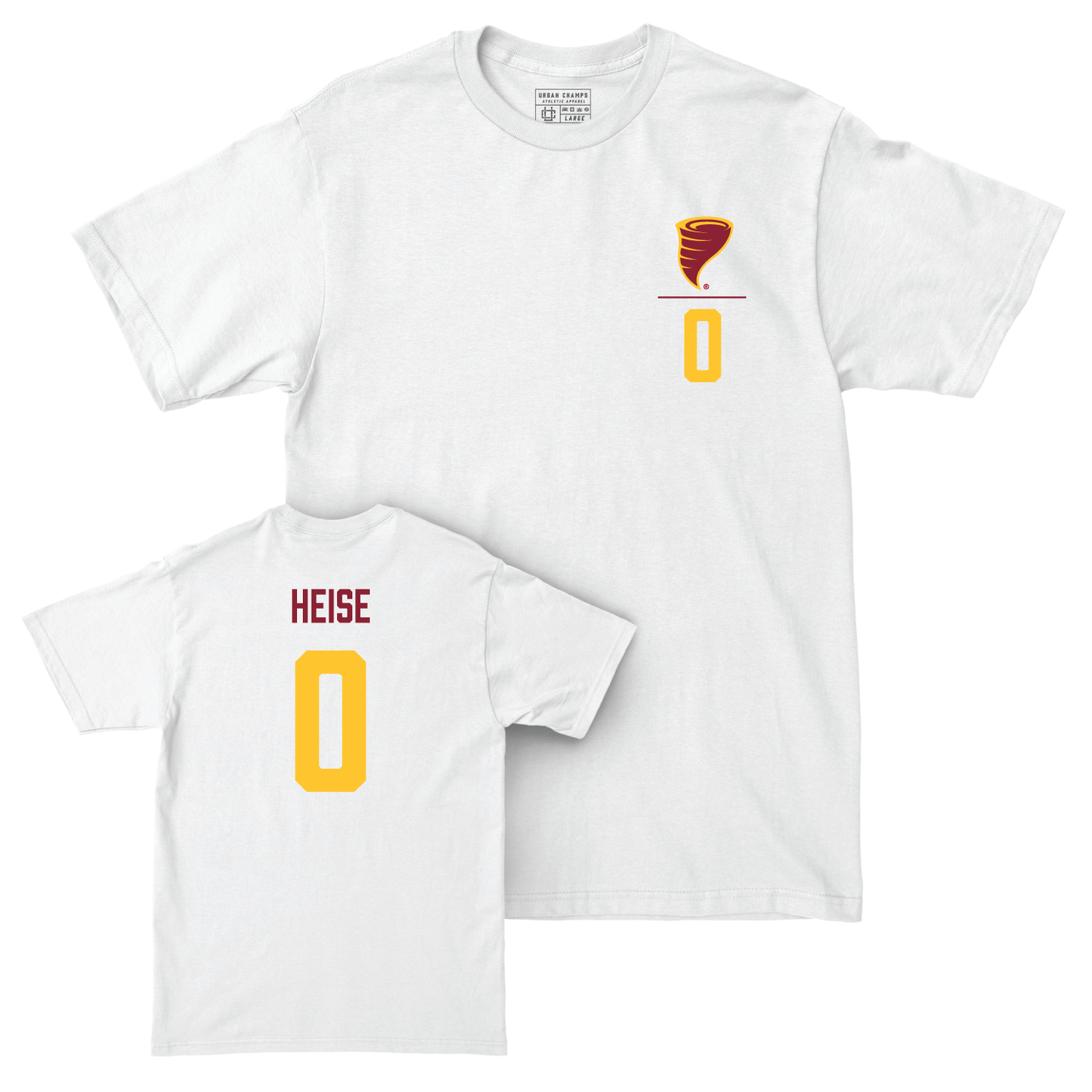 Iowa State Men's Basketball White Logo Comfort Colors Tee - Nate Heise | #0