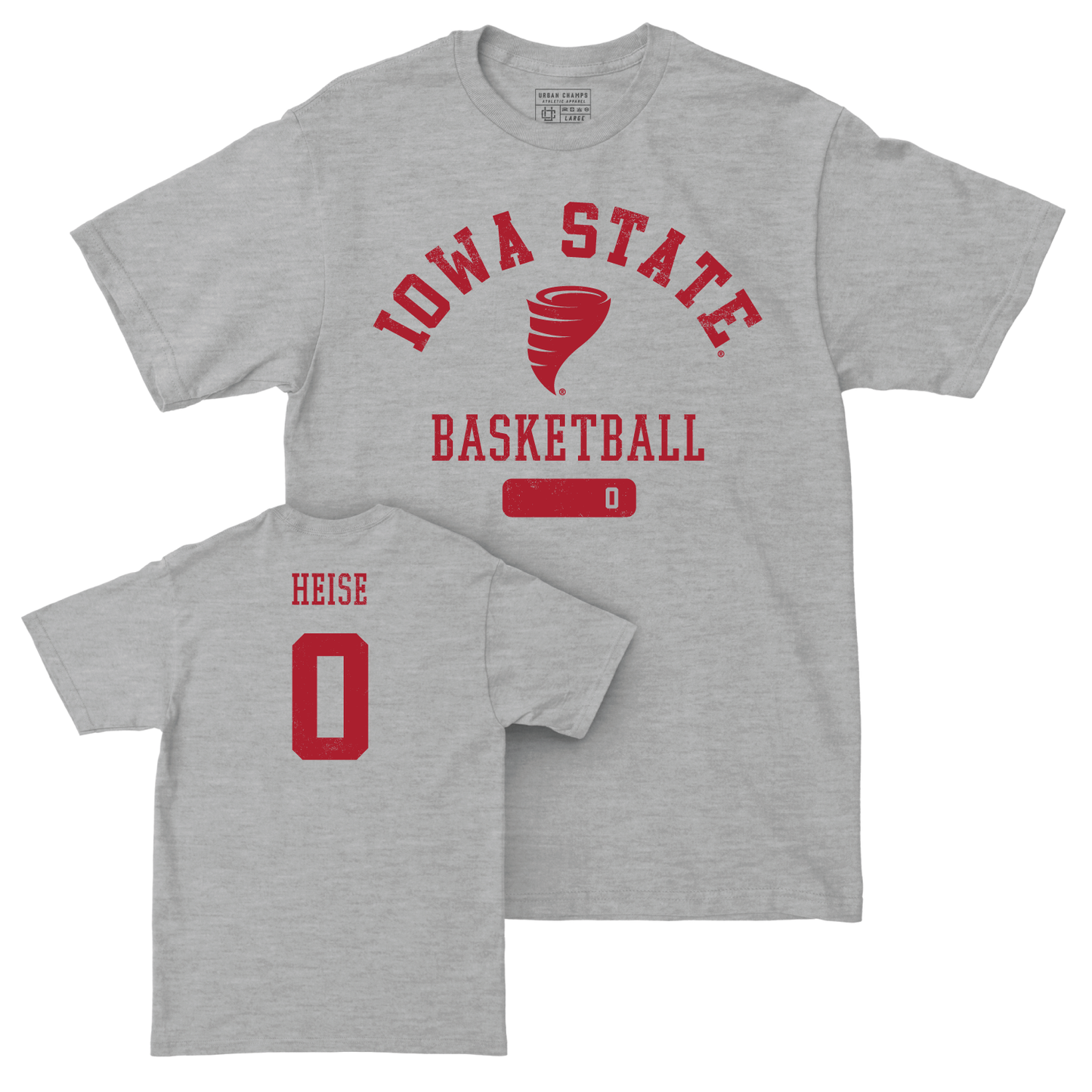 Iowa State Men's Basketball Sport Grey Varsity Tee - Nate Heise | #0