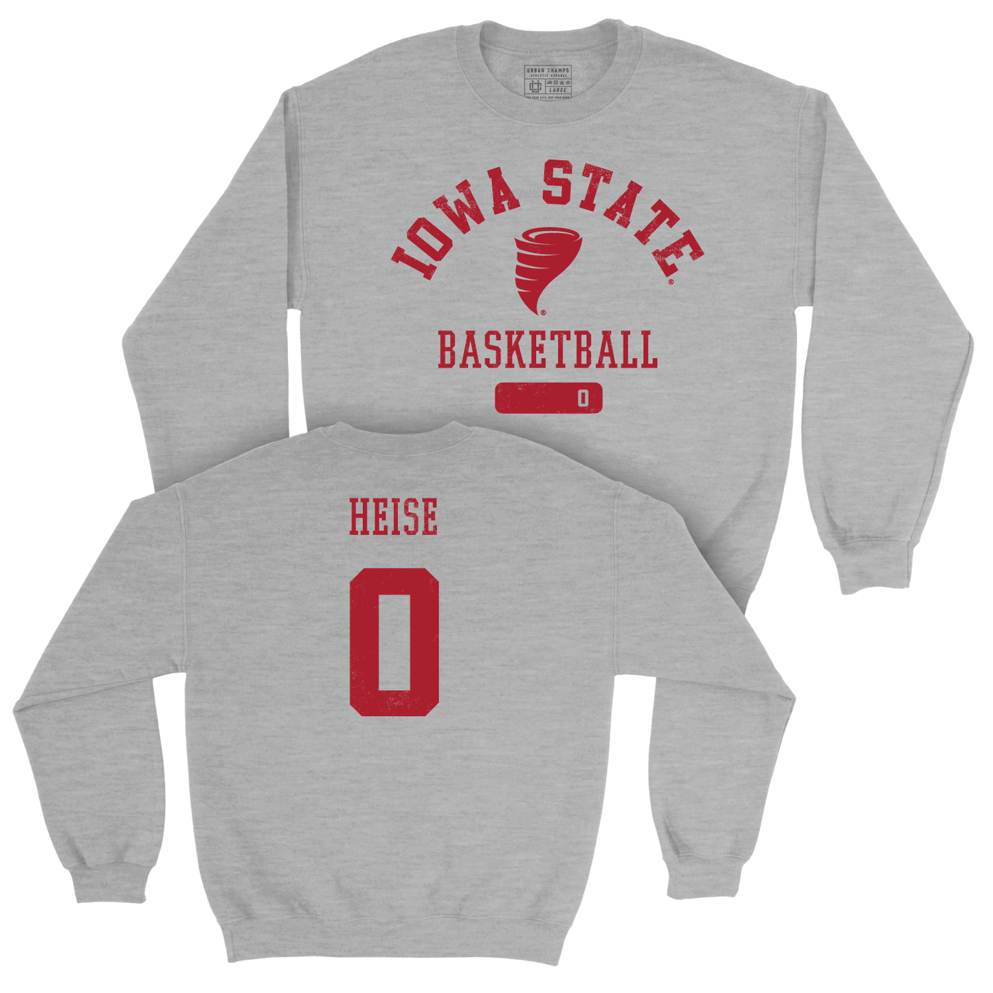 Iowa State Men's Basketball Sport Grey Varsity Crew - Nate Heise | #0