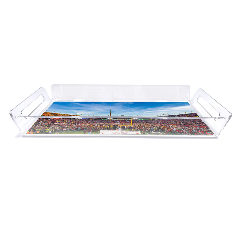 Iowa State Cyclones - Iowa State Downs No 8 Oklahoma State Decorative Serving Tray