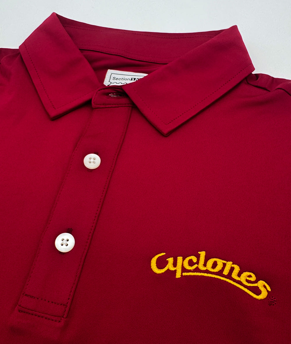 Iowa State Vintage Cyclones Script Performance Polo