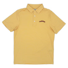 Iowa State Vintage Cyclones Script Striped Performance Polo