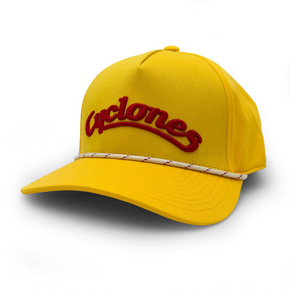 Iowa State Vintage Cyclones Script Rope Hat, Gold