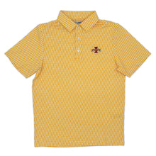 Iowa State Map Pattern Performance Polo, Gold
