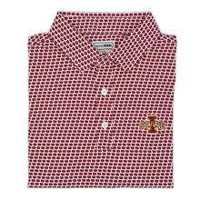 Iowa State Map Pattern Performance Polo, Cardinal