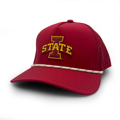 Iowa State PVC Patch Rope Hat, Cardinal