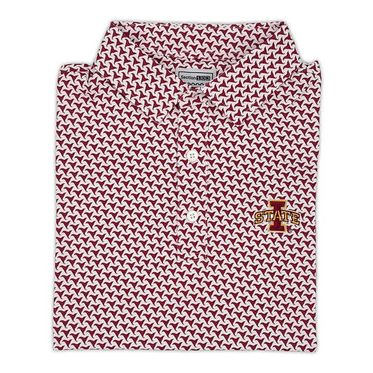 Iowa State Vintage Tornado Pattern Performance Polo