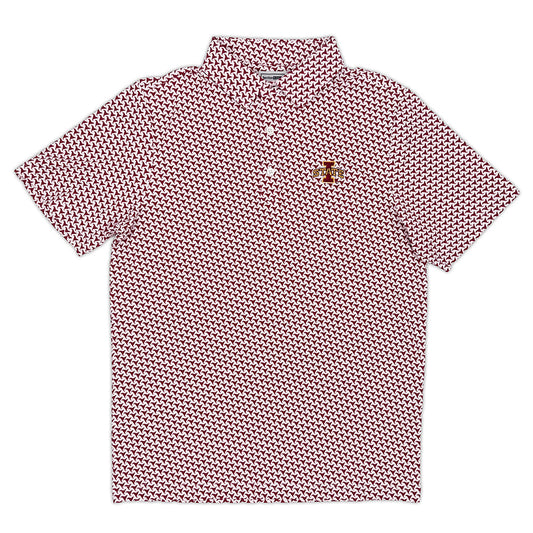 Iowa State Vintage Tornado Pattern Performance Polo