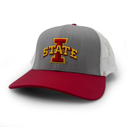Iowa State Trucker Hat, Gray and Cardinal
