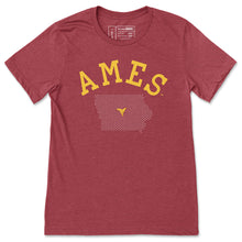 Iowa State Ames Mesh Map T-Shirt