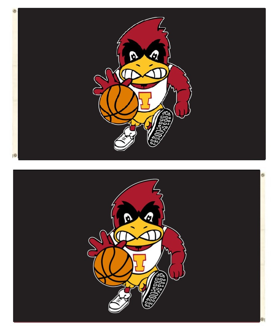Iowa State 2 Sided Basketball Black 3x5 Flag