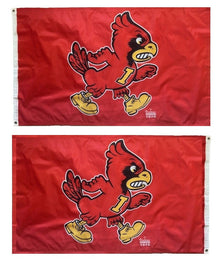 Iowa State Angry Cy 2 Sided 3x5 Cardinal Flag
