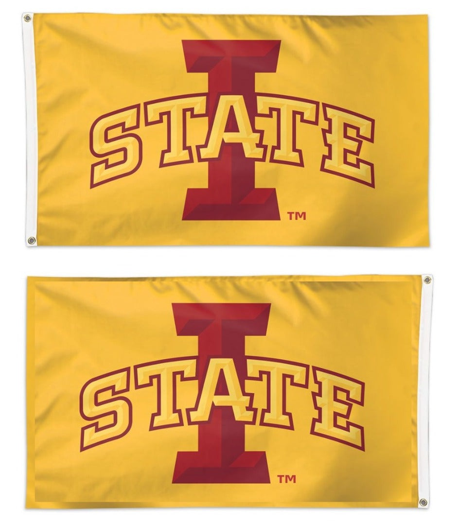 Iowa State Cyclones Flag 2x3 I State Logo on Yellow