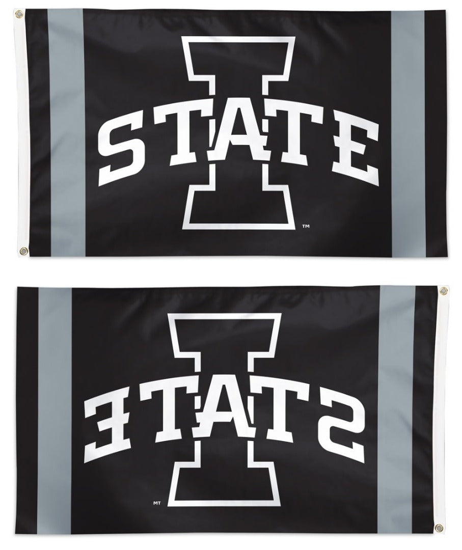 Iowa State Cyclones Flag 3x5 Black White