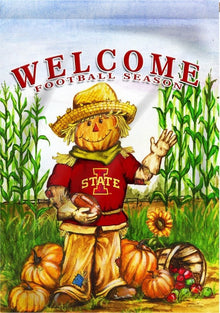 Iowa State Flag 2 Sided Scarecrow Welcome Football Season Banner