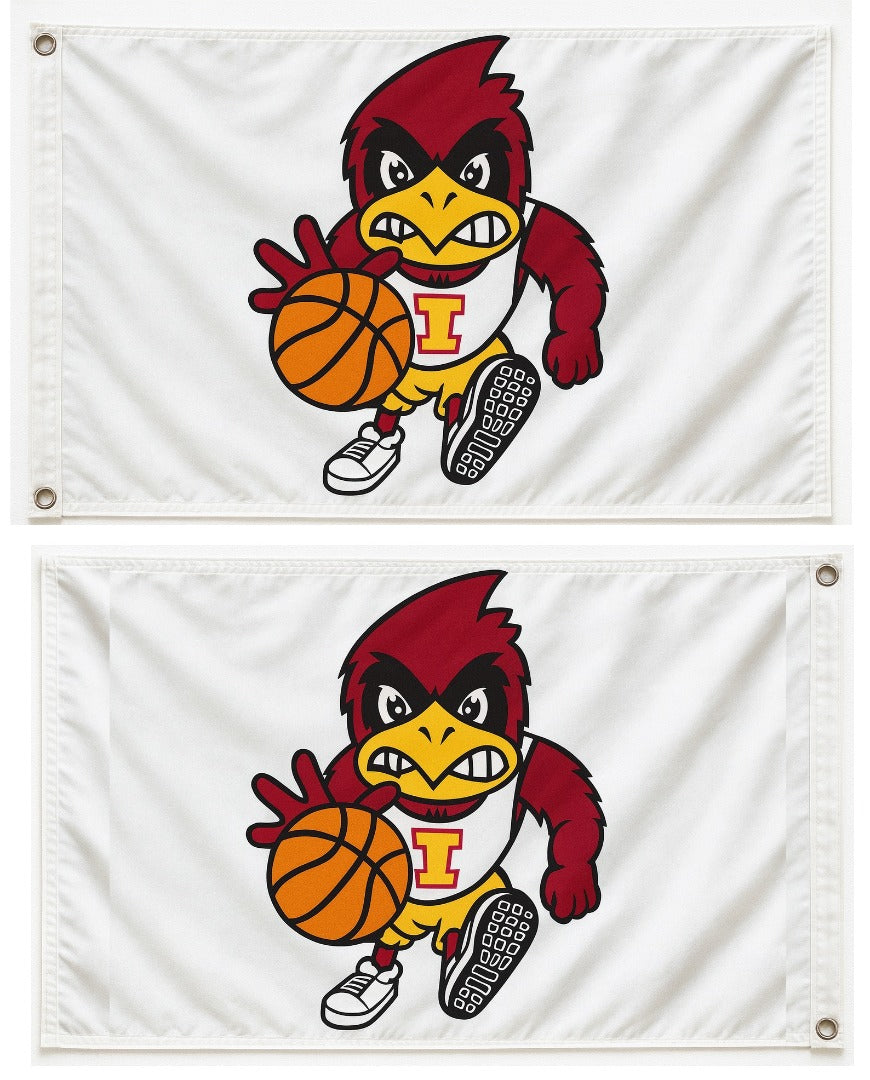 Iowa State Flag Basketball Cy 2 Sided 2x3