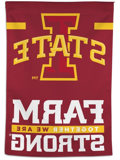 Iowa State Flag Farm Strong House Banner