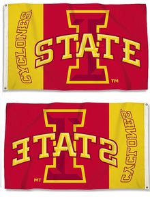 Iowa State University Flag 3x5 Cyclones I State Logo Red Gold
