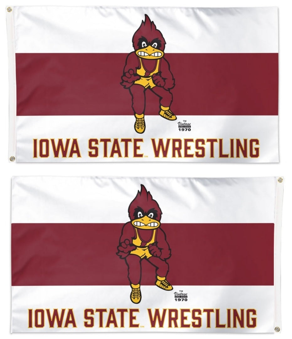 Iowa State Wrestling 2 Sided 3x5 Flag