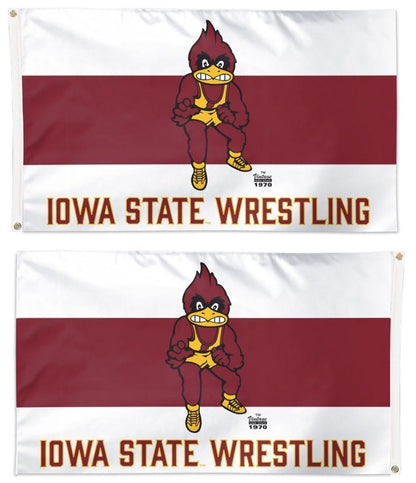 Iowa State Wrestling 2 Sided 3x5 Flag