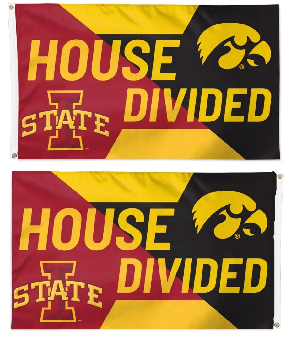 Iowa State and Iowa House Divided Flag 2 Sided