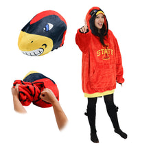 Official Iowa State University Cy the Cardinal Snugible: Plush & Hoodie in One!