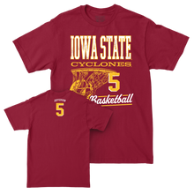 Iowa State Men's Basketball Crimson Hoops Tee - Joshua Jefferson