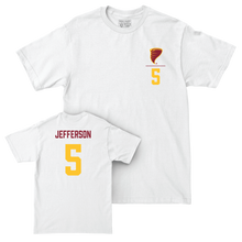 Iowa State Men's Basketball White Logo Comfort Colors Tee - Joshua Jefferson | #5