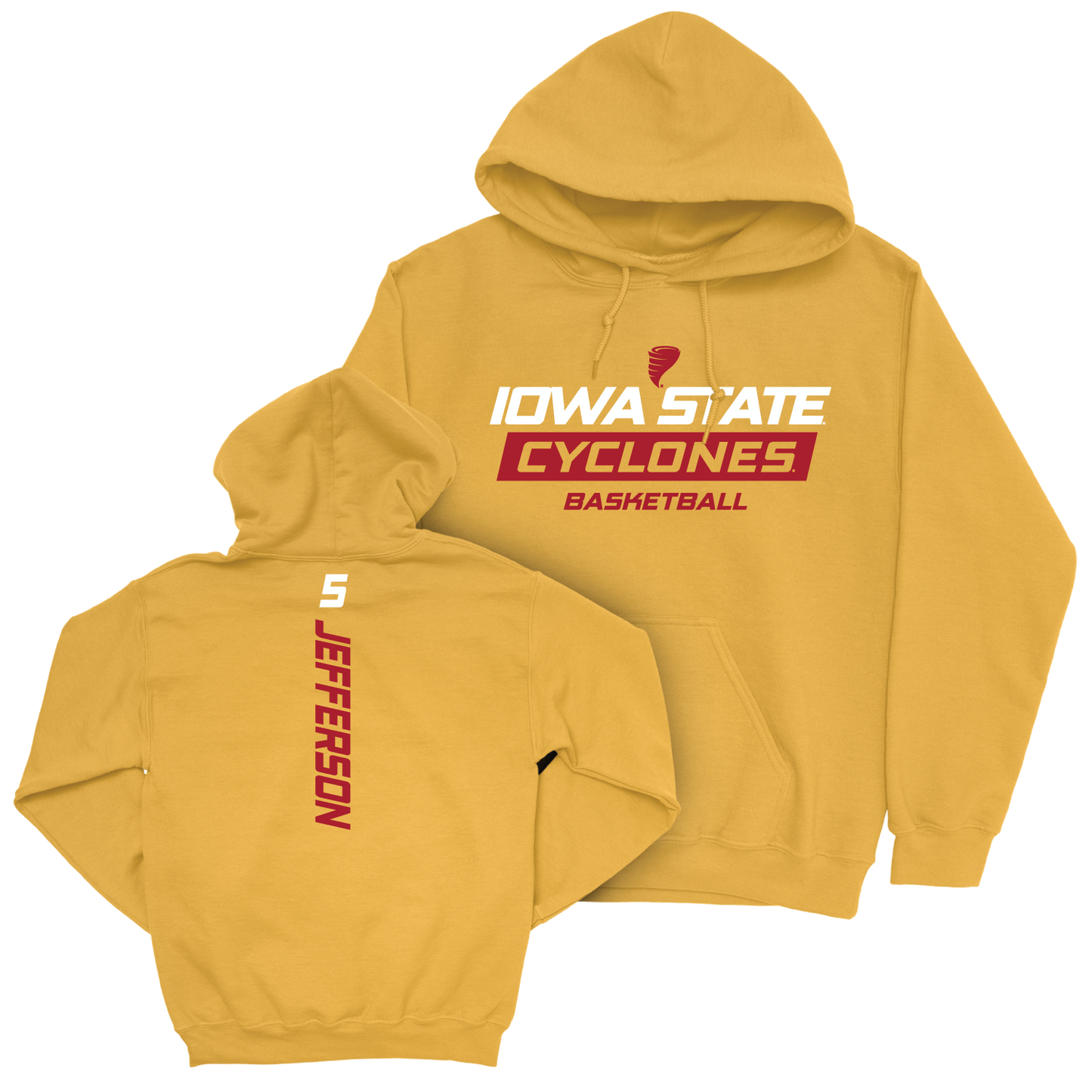Iowa State Men's Basketball Gold Rush Hoodie - Joshua Jefferson | #5