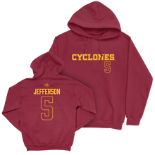 Iowa State Men's Basketball Cardinal Sideline Hoodie - Joshua Jefferson | #5