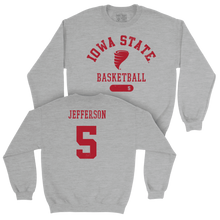 Iowa State Men's Basketball Sport Grey Varsity Crew - Joshua Jefferson | #5