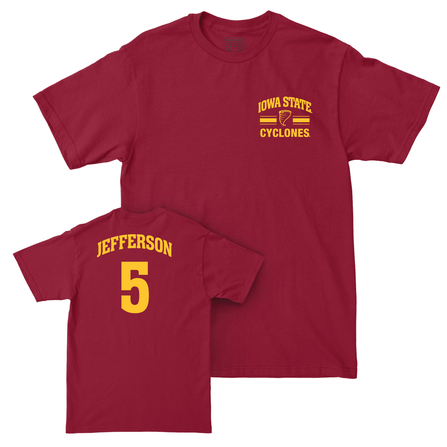Iowa State Men's Basketball Cardinal Victory Tee - Joshua Jefferson | #5