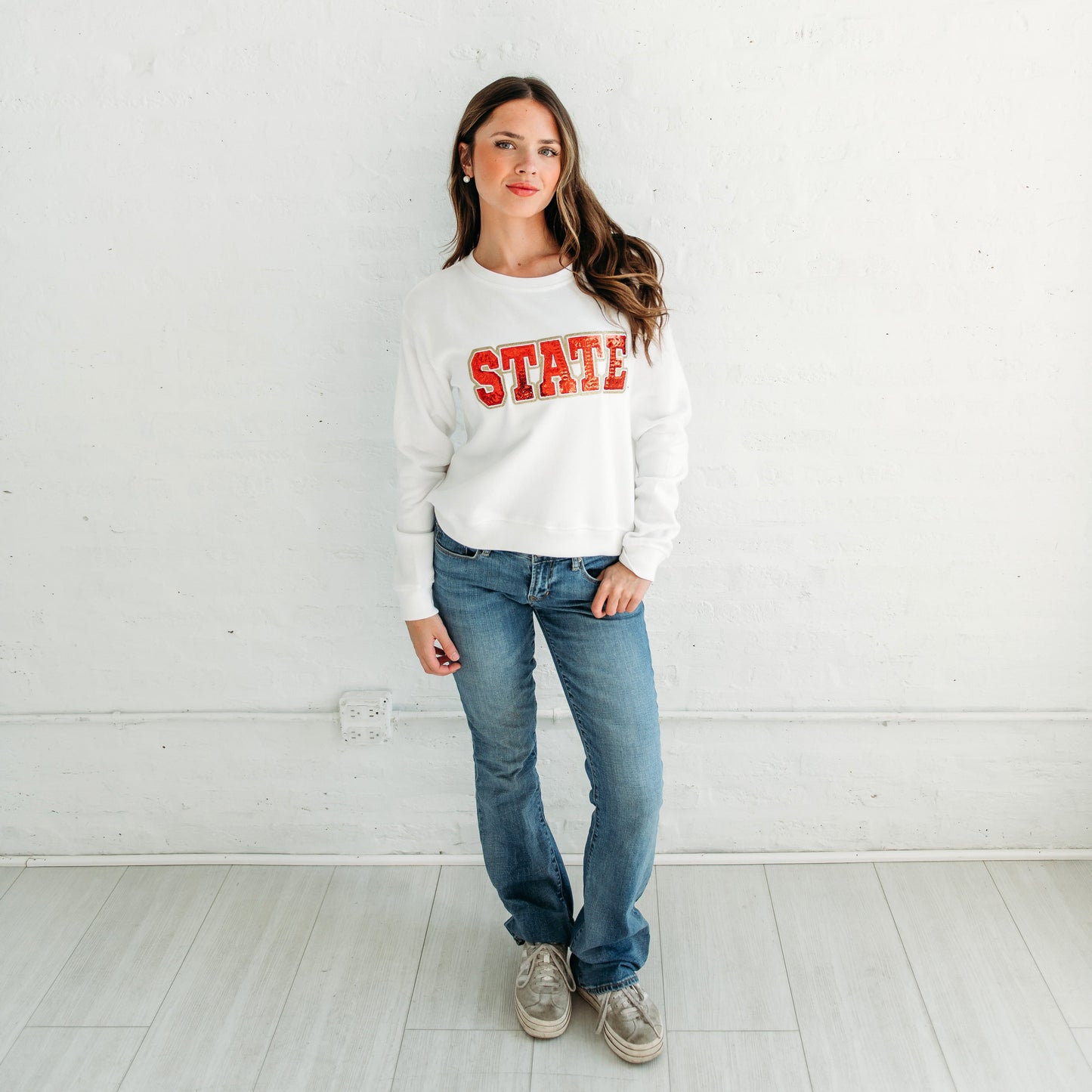 State Sequin Crewneck