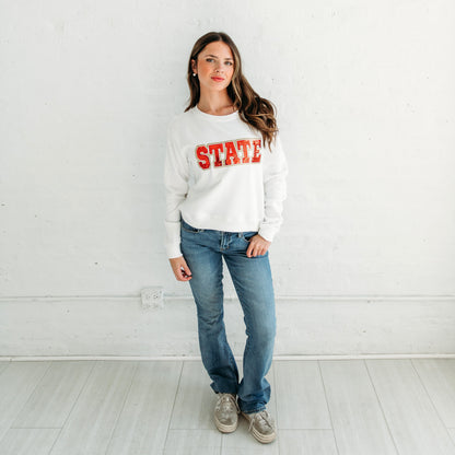 State Sequin Crewneck