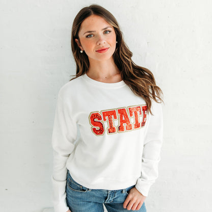 State Sequin Crewneck