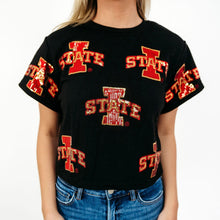 Iowa State Full Coverage Sequin Tee