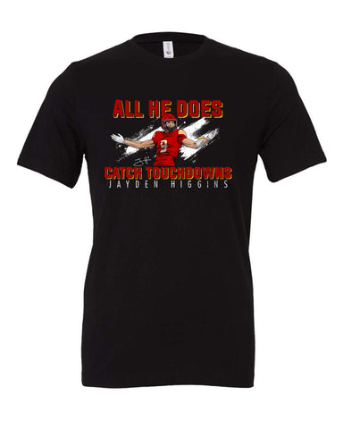 Jayden Higgins Catch Touchdowns NIL Signature Tee