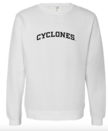 Cyclones Block Script - Midweight Crewneck Sweatshirt