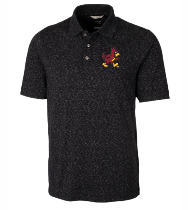 Walking Cy Cutter & Buck Tri-Blend Space Dye Mens Polo