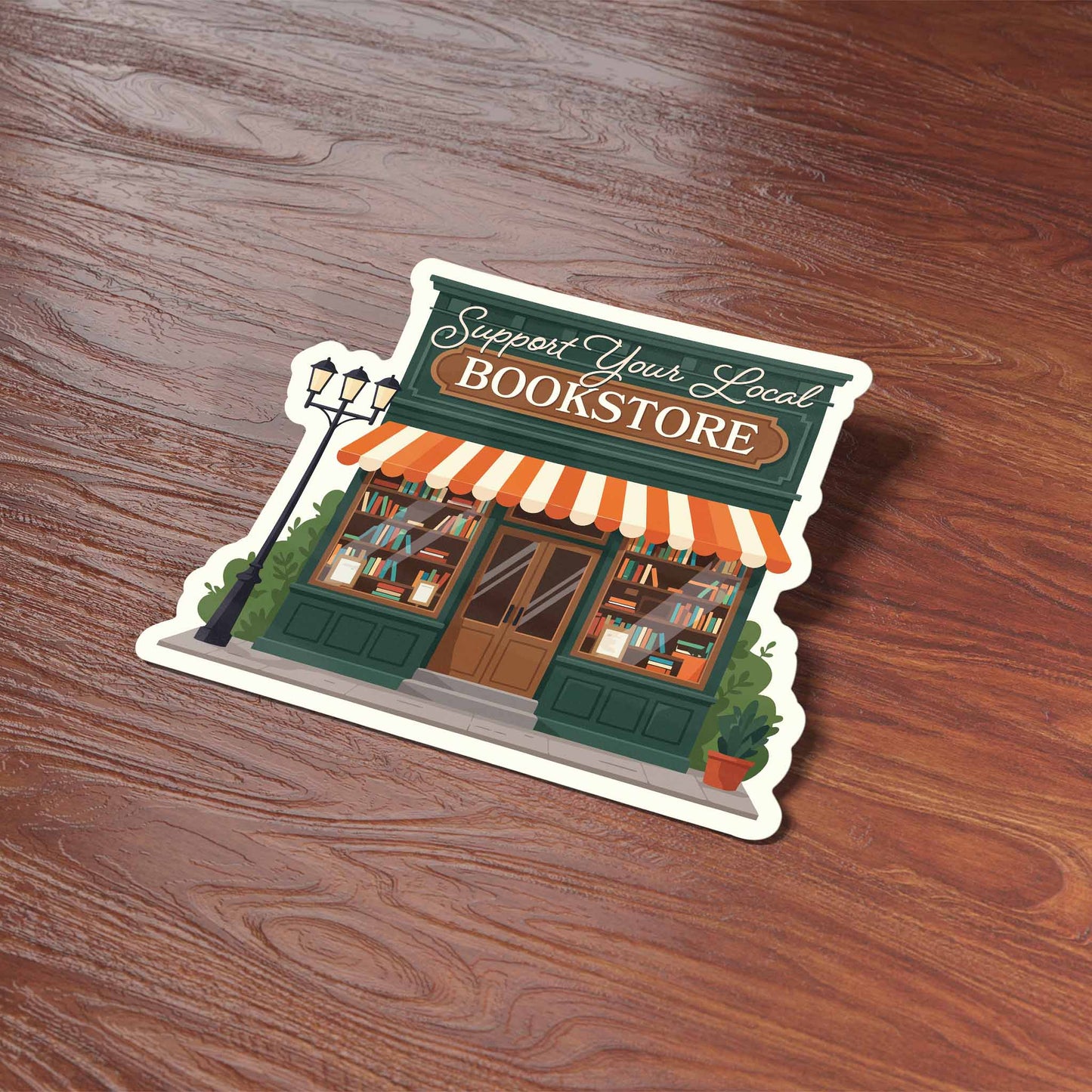 Support Your Local Bookstore Sticker - Cute Book Decal