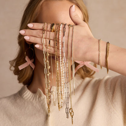 Gold Waterproof Double Layer Saturn Chain Necklace