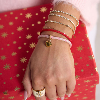 Gold Puffy Heart Charm