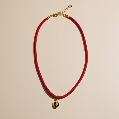 Gold Puffy Heart Charm