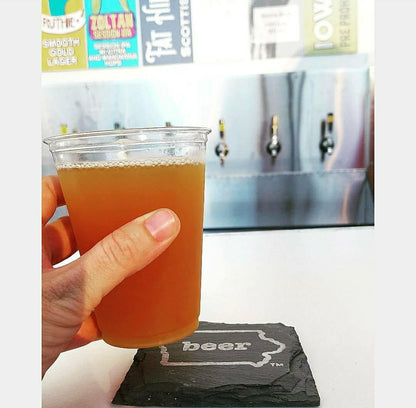 Iowa Craft Beer Tent Slate Coaster