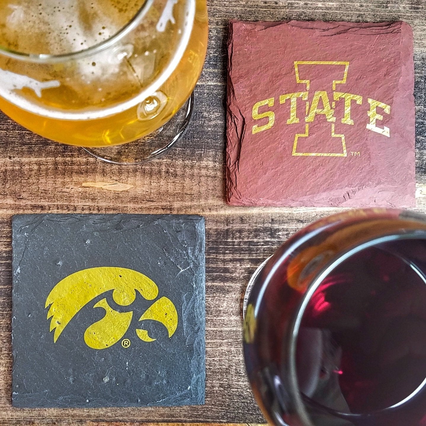 Iowa State Cyclones I-State Slate Coaster