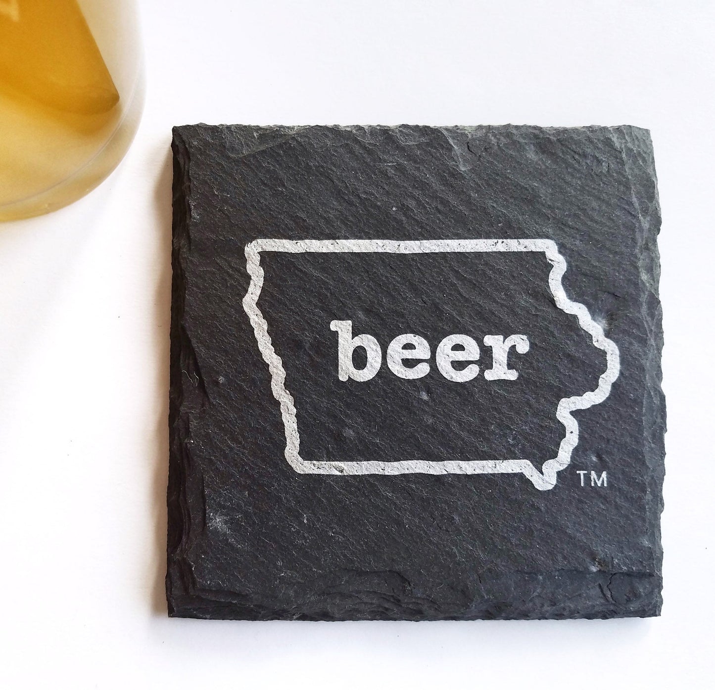 Iowa Craft Beer Tent Slate Coaster