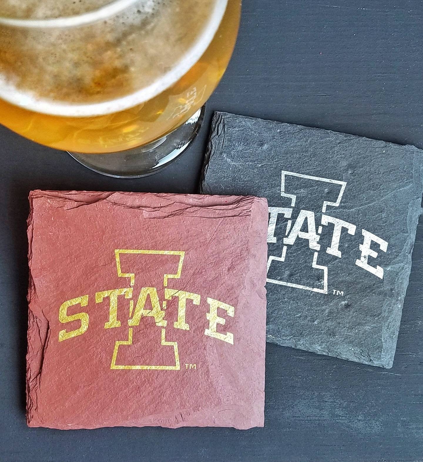 Iowa State Cyclones I-State Slate Coaster