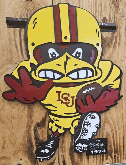 Iowa State Football Vintage Mascot